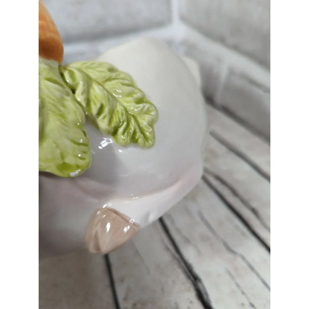 Fitz & Loyd Classics French Market Ceramic Pig Basket veggies 1993 vintage CHIPS